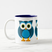 Who? Mr. Owl Cartoon Coffee Mugs