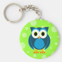 Who? Mr. Owl Cartoon Keychains