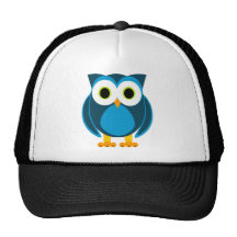 Who? Mr. Owl Cartoon Mesh Hats