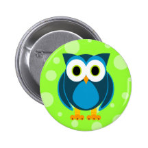 Who? Mr. Owl Cartoon Pins