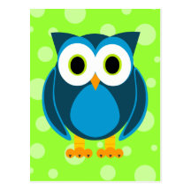 Who? Mr. Owl Cartoon Post Cards