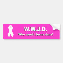 Who would Jesus deny Bumper Sticker