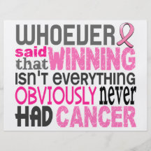 Whoever Said Breast Cancer Flyer Design