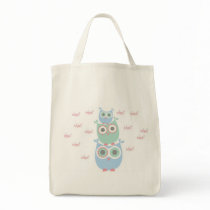 Whoo Loves You Organic Grocery Tote Canvas Bags