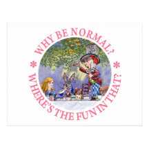 WHY BE NORMAL? POSTCARD