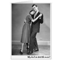 "Why don't we start the music?" Greeting Cards