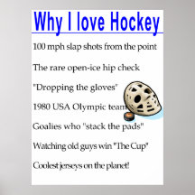 Why I Love Hockey Poster