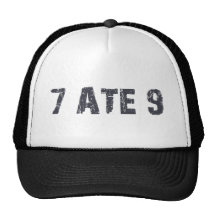 Why is 7 afraid of 9? mesh hat