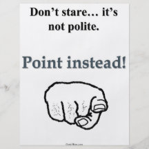 Why Stare When You Can Point Flyer