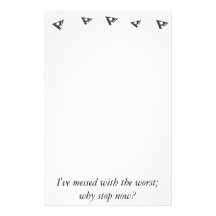 Why stop now? custom stationery
