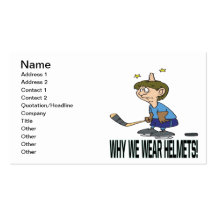 Why We Wear Helmets Business Card Template