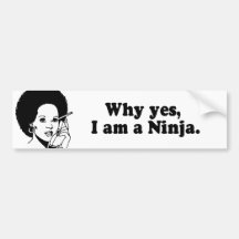 WHY YES, I AM A NINJA. BUMPER STICKERS