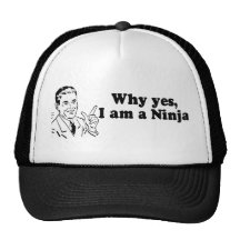 WHY YES, I AM A NINJA. MESH HATS