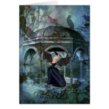 Wicked Girl Halloween Card