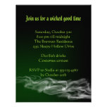 Wicked green smoke Halloween gothic invitation