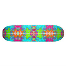 Wicked Kaleidoscope Lime Green & Blue Skateboard Decks