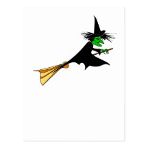 Wicked Witch Surrender Broomstick Postcards