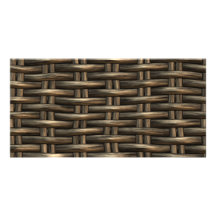 wicker work pattern custom photo card
