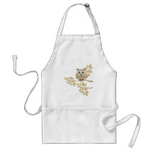 Wide Eyes Owl in Tree Apron