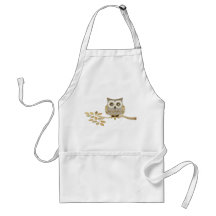 Wide Eyes Owl in Tree Apron