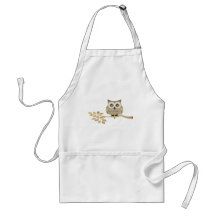 Wide Eyes Owl in Tree Aprons