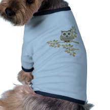 Wide Eyes Owl in Tree Dog Clothes