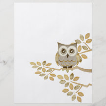 Wide Eyes Owl in Tree Flyer