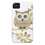Wide Eyes Owl in Tree iPhone 4 Cases