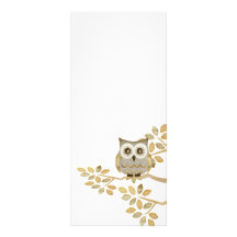 Wide Eyes Owl in Tree Rack Card