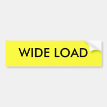 WIDE LOAD BUMPER STICKERS