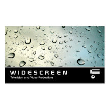 Widescreen 05 Rain on my Window Business Card Template