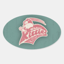 Widow Kitties Team Logo Oval Stickers