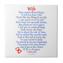 Wife Love Ceramic Tiles