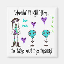 WIKH Ser#68 Around The House Refrigerator Magnet