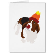 Wilbur the Circus Basset Greeting Cards