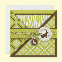 Wild About Bunnies Invitation Square invitations
