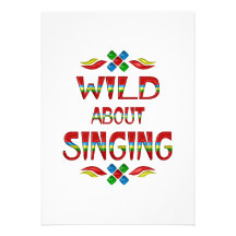 Wild About Singing Custom Invitation