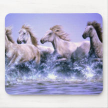 Wild and free, Camargue Horses Mousepad