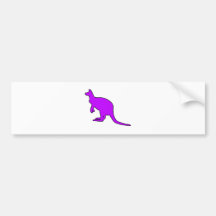 Wild Australian Kangaroo Marsupial Roo Silhouette Bumper Sticker