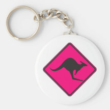 Wild Australian Kangaroo Marsupial Roo Silhouette Key Chain