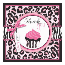 Wild Cupcake WP TY Square Invites