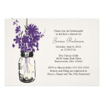 Wild flowers & Mason Jar Bridal Shower Announcements