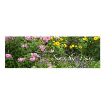 Wild Flowers - Save the Date Business Card