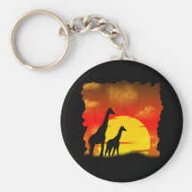 Wild Giraffe Keychain