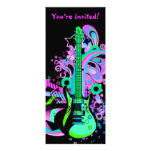Wild Guitar (black) Personalized Announcement
