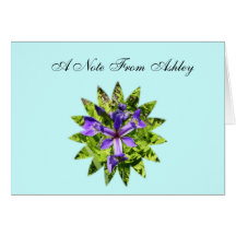 Wild Iris, A Note From Ashley Greeting Card