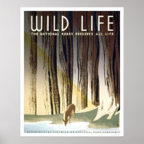 Wild Life National Park 1940 WPA Poster