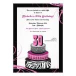 Wild Night Birthday Cake Invitation