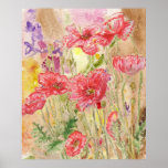 'Wild Poppy Splash' Poster