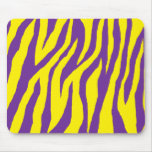 Wild Purple & Yellow Zebra Mousepad